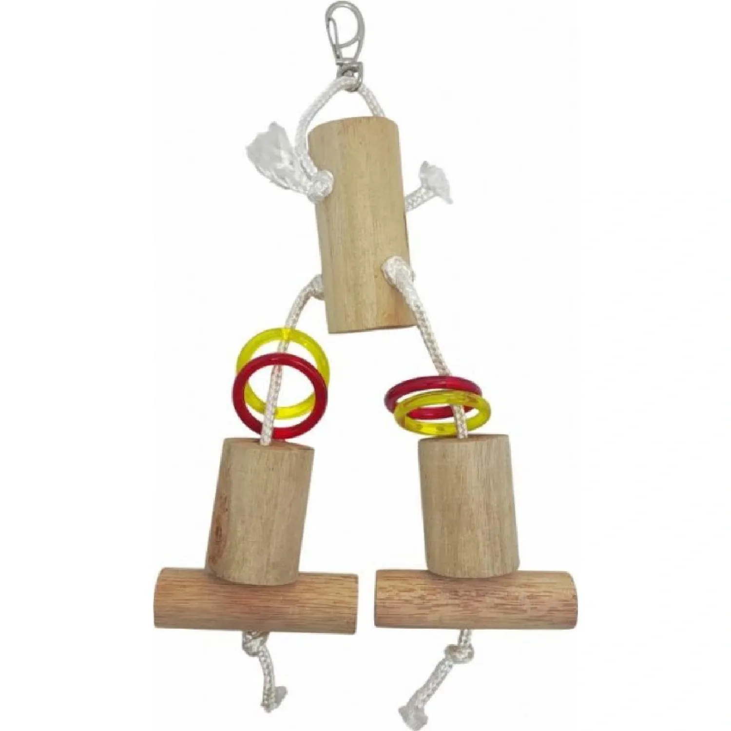 Brinquedo Cordão Pingente 4 Argolas para Papagaio Animalíssimo